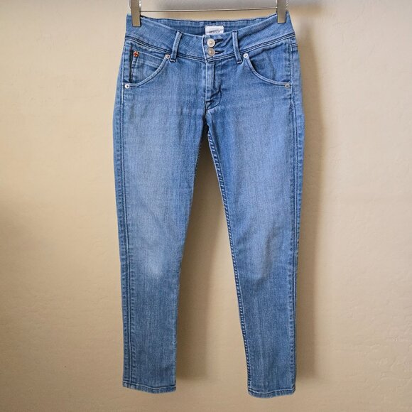 Hudson Collin Flap Skinny Crop Denim Jeans in Adventure Blue - Picture 2 of 15